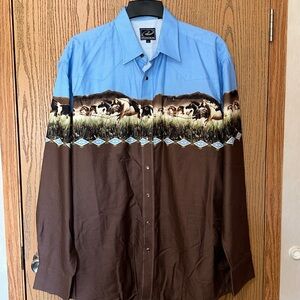 Men’s Large tall pearl snap